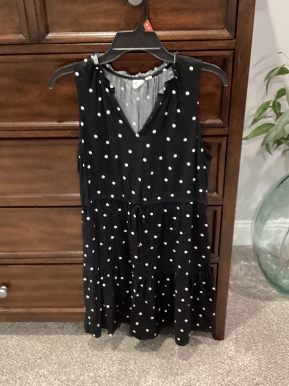 GAP FACTORY BLACK POLKA DOT DRESS
